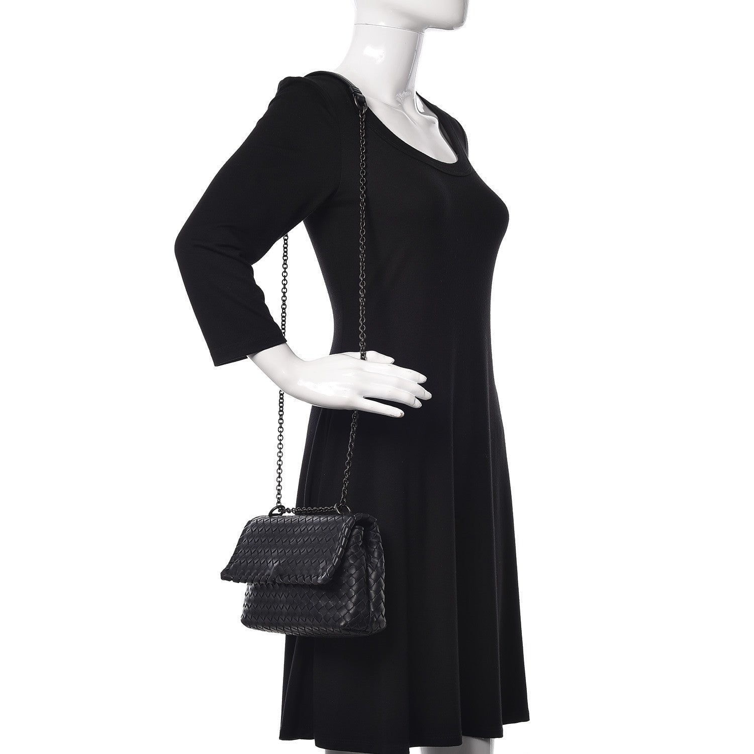Bottega Veneta Nappa Intrecciato Baby Olimpia Shoulder Bag Tourmaline 2 of 14