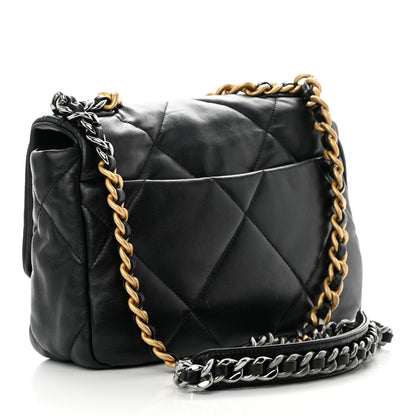Chanel Lambskin Quilted Medium Chanel 19 Flap Black 3 of 14