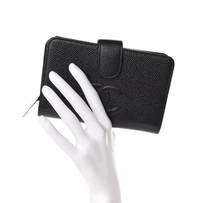 Chanel Caviar Timeless CC Zipped Pocket Wallet Black 2 of 9