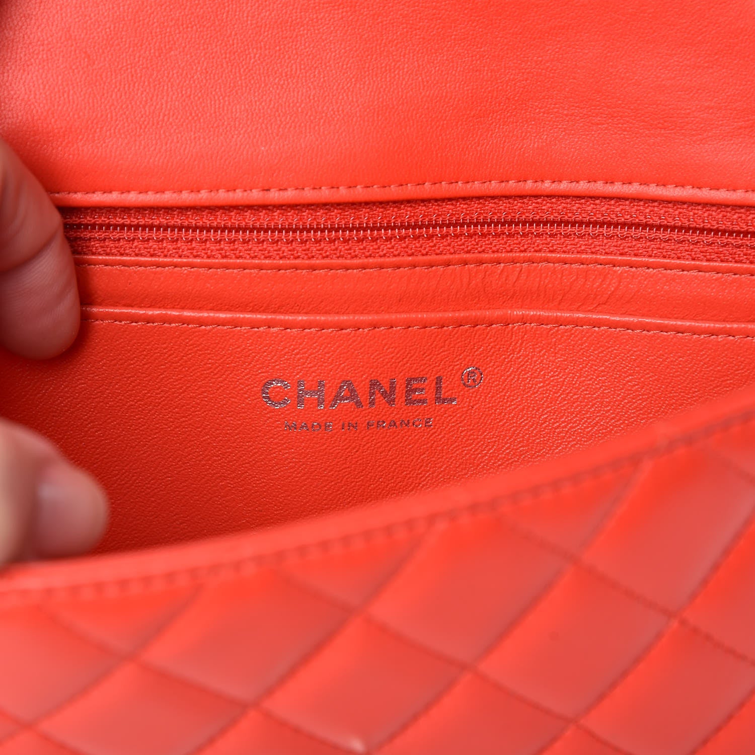 Chanel Lambskin Quilted Mini Rectangular Flap Red 6 of 10