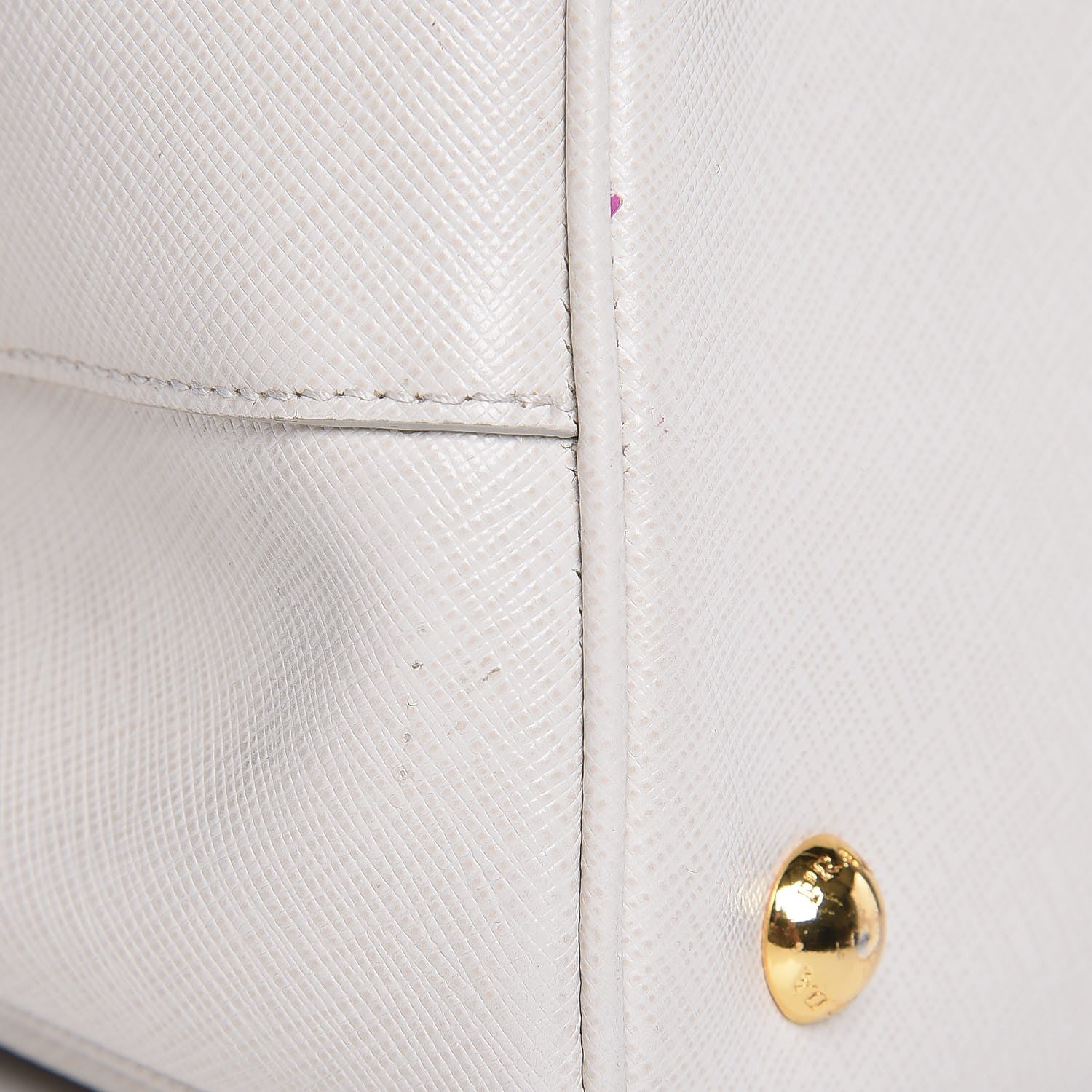 Prada Saffiano Lux Medium Tote Talco 11 of 17