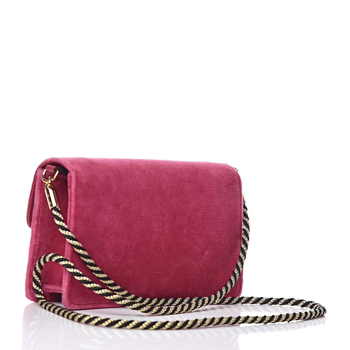 Velvet Crystal Square G Shoulder Bag Light Raspberry Rose