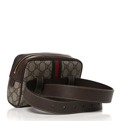 Gucci GG Supreme Monogram Web Small Ophidia Belt Bag 95 38 Dark Brown 3 of 13