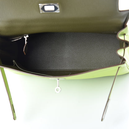 Hermes Epsom Candy Kelly Retourne 32 Kiwi Lichen 15 of 39