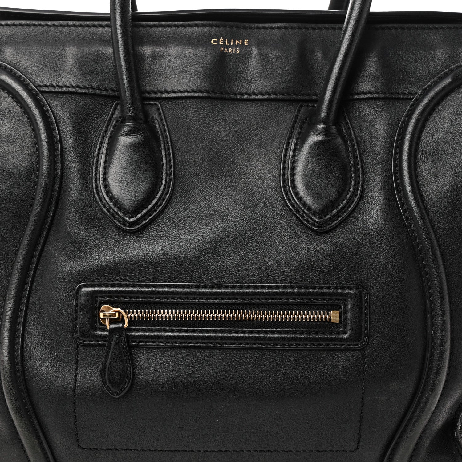 Celine Smooth Calfskin Mini Luggage Black 7 of 9