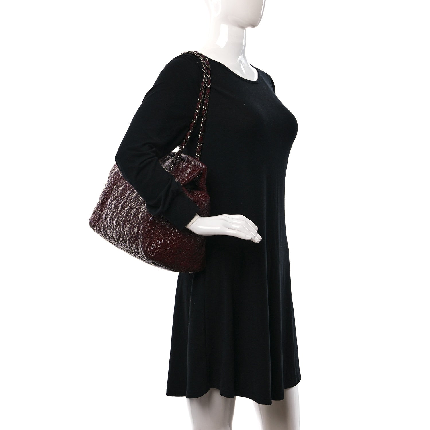Chanel Vinyl Rock in Moscow Tote Bordeaux 3 of 11
