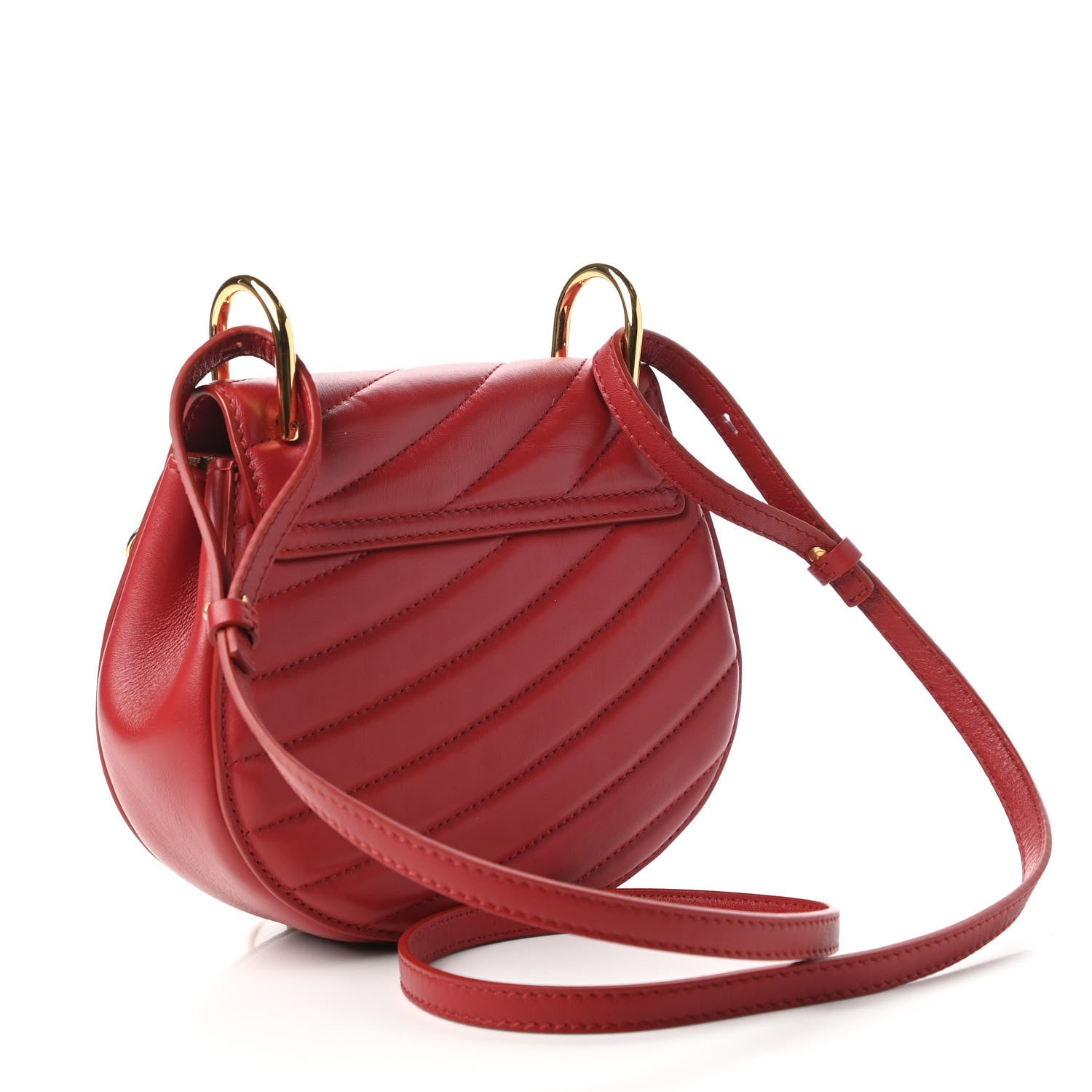 Chloe Calfskin Quilted Mini Drew Bijou Shoulder Bag Dahlia Red 3 of 10