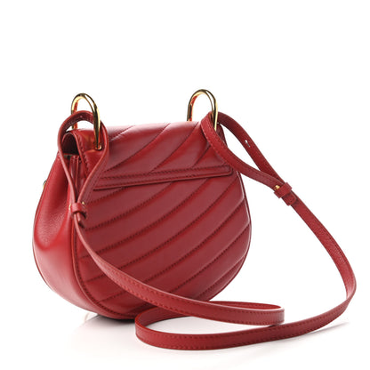 Chloe Calfskin Quilted Mini Drew Bijou Shoulder Bag Dahlia Red 3 of 10