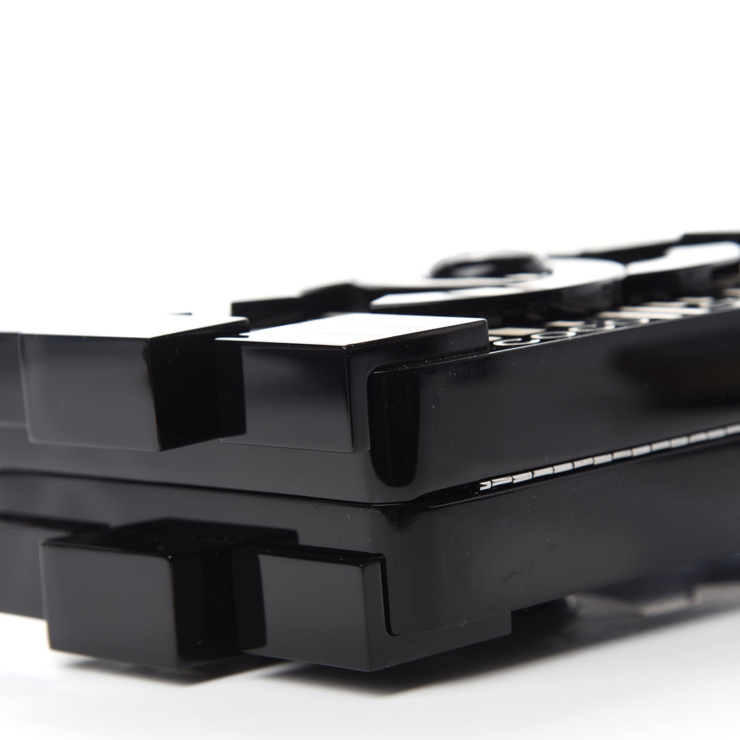 Plexiglass Barcode Boy Brick Lego Clutch Black