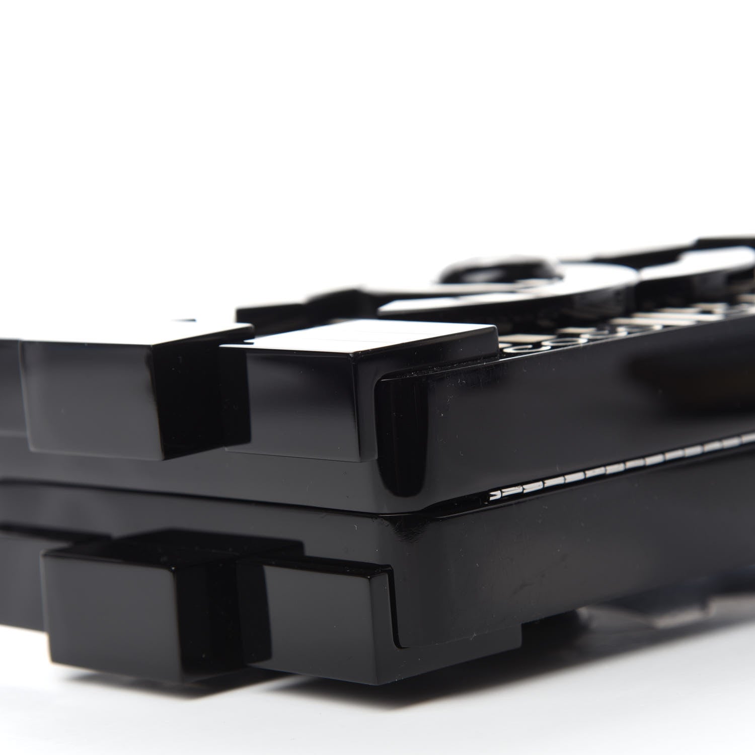 Chanel Plexiglass Barcode Boy Brick Lego Clutch Black 6 of 10
