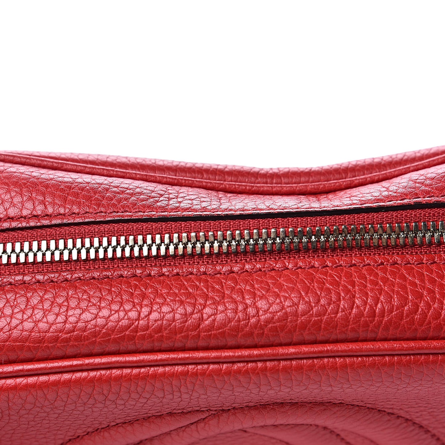 Pebbled Calfskin Small Soho Disco Bag Tabasco Red