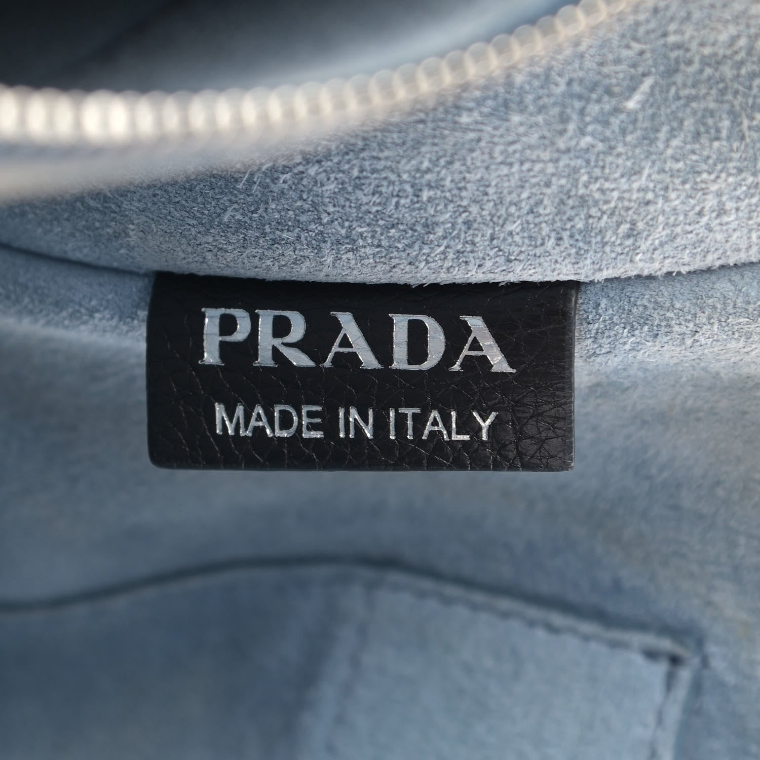 Prada Glace Calfskin Etiquette Shopping Bag Black Astrale 8 of 17