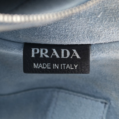 Prada Glace Calfskin Etiquette Shopping Bag Black Astrale 8 of 17