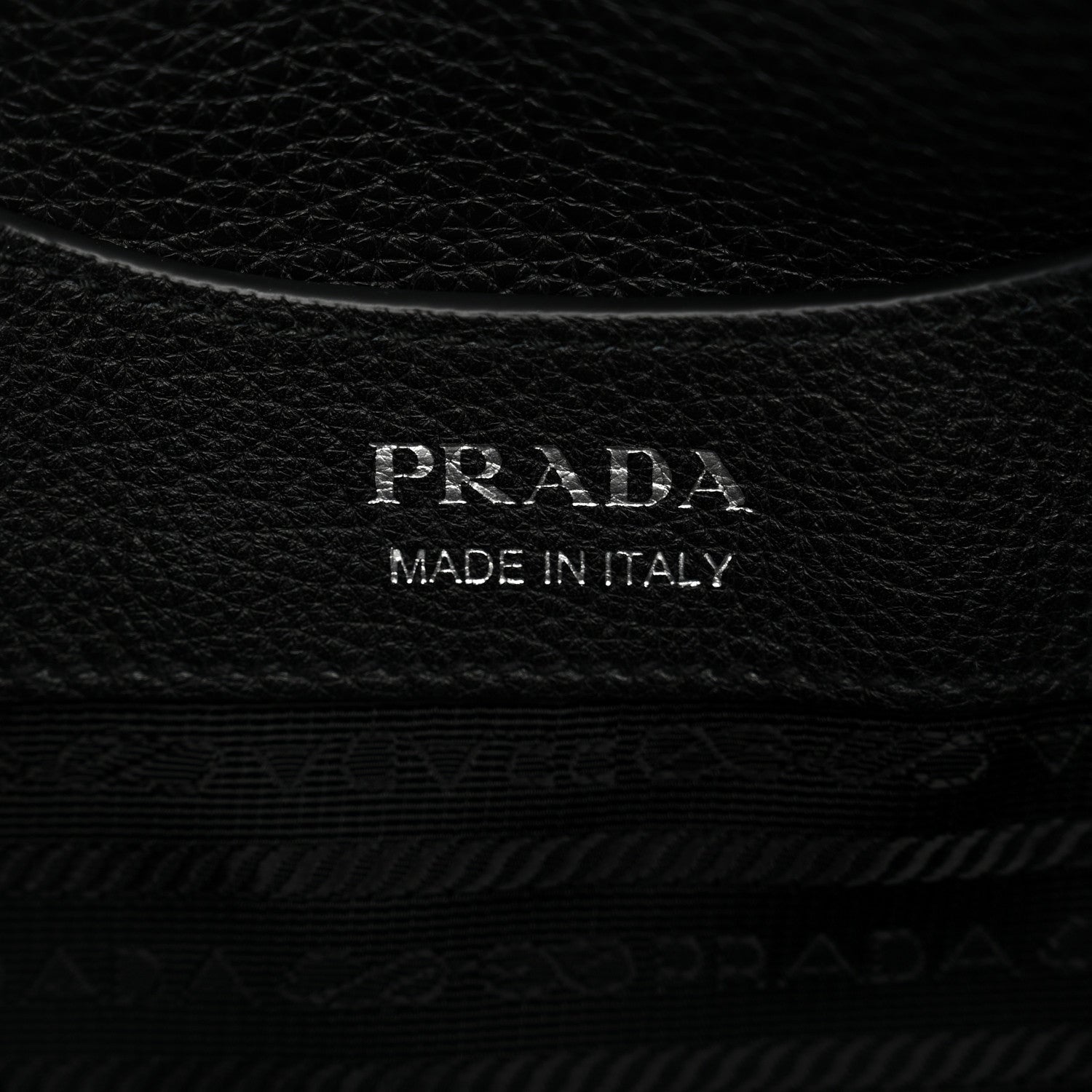 Prada Vitello Daino Soft Medium Zippered Top Handle Bag Black 6 of 9