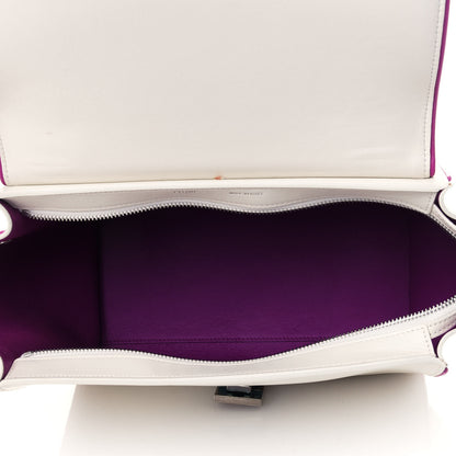 Celine Smooth Calfskin Small Trapeze White Magenta 4 of 5