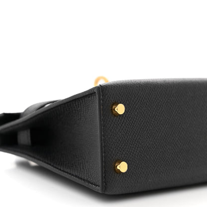 Hermes Epsom Mini Kelly Sellier 20 Black 9 of 11