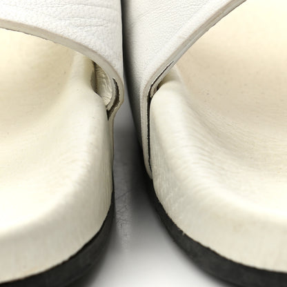 Balenciaga Nappa Logo Womens Pool Slide Sandals 41 White Black 9 of 11