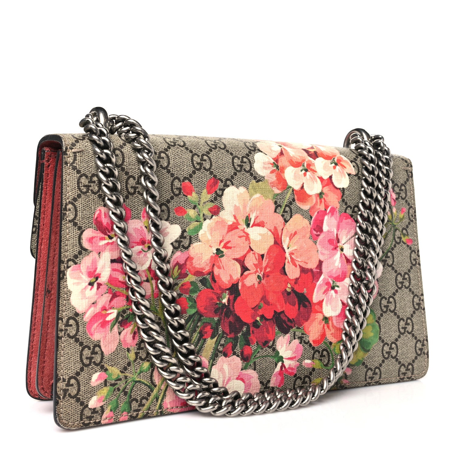 Gucci GG Supreme Monogram Blooms Small Dionysus Shoulder Bag Beige Multicolor Dry Rose 3 of 10