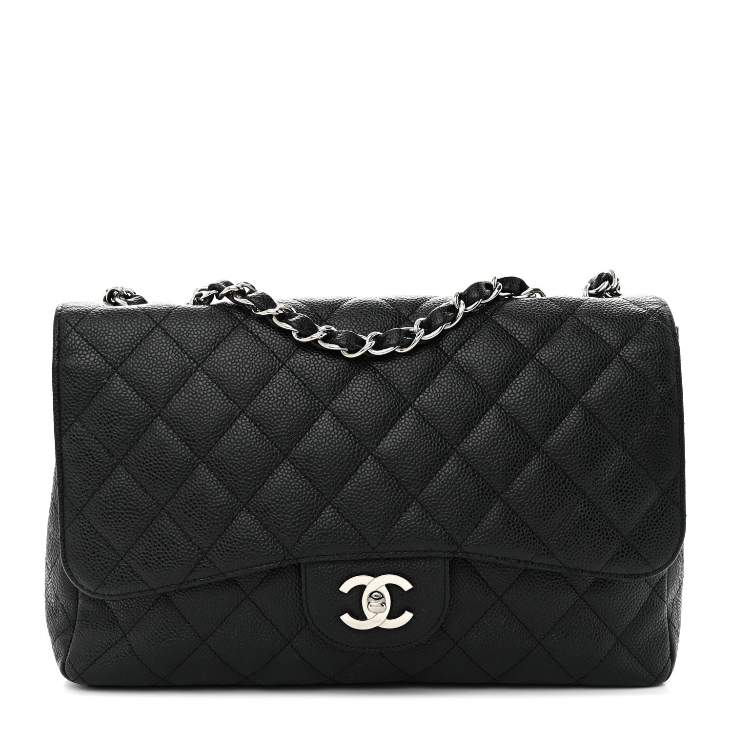 Chanel Caviar Quilted Jumbo Single Flap Black 1 of 13