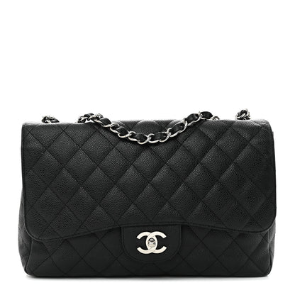 Chanel Caviar Quilted Jumbo Single Flap Black 1 of 13