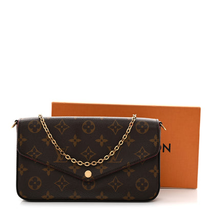 Louis Vuitton Monogram Pochette Felicie Chain Wallet Fuchsia 12 of 12