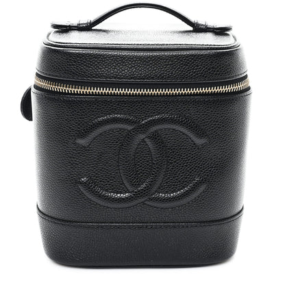 Chanel Caviar Vanity Cosmetic Case Black 1 of 8