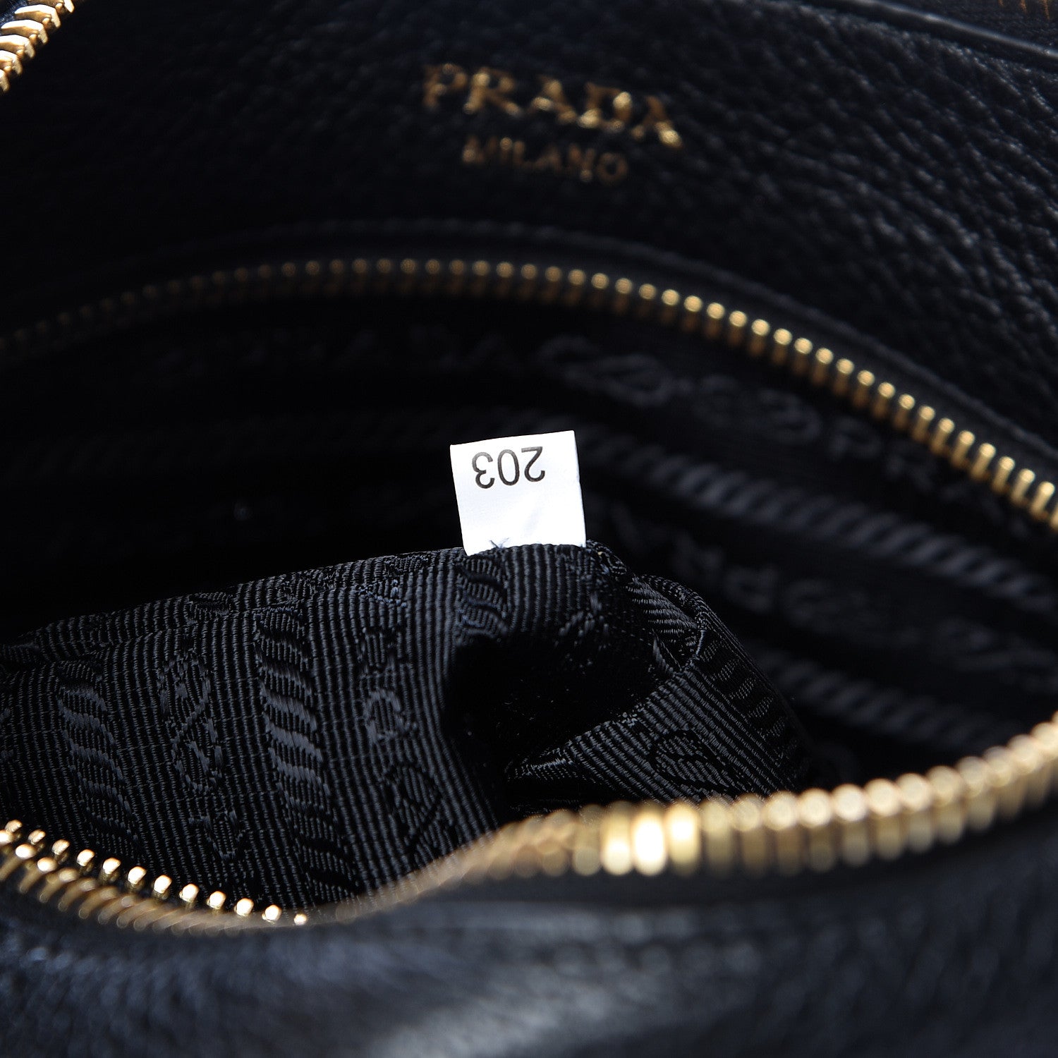 Prada Vitello Daino Zippered Messenger Hobo Black 7 of 10