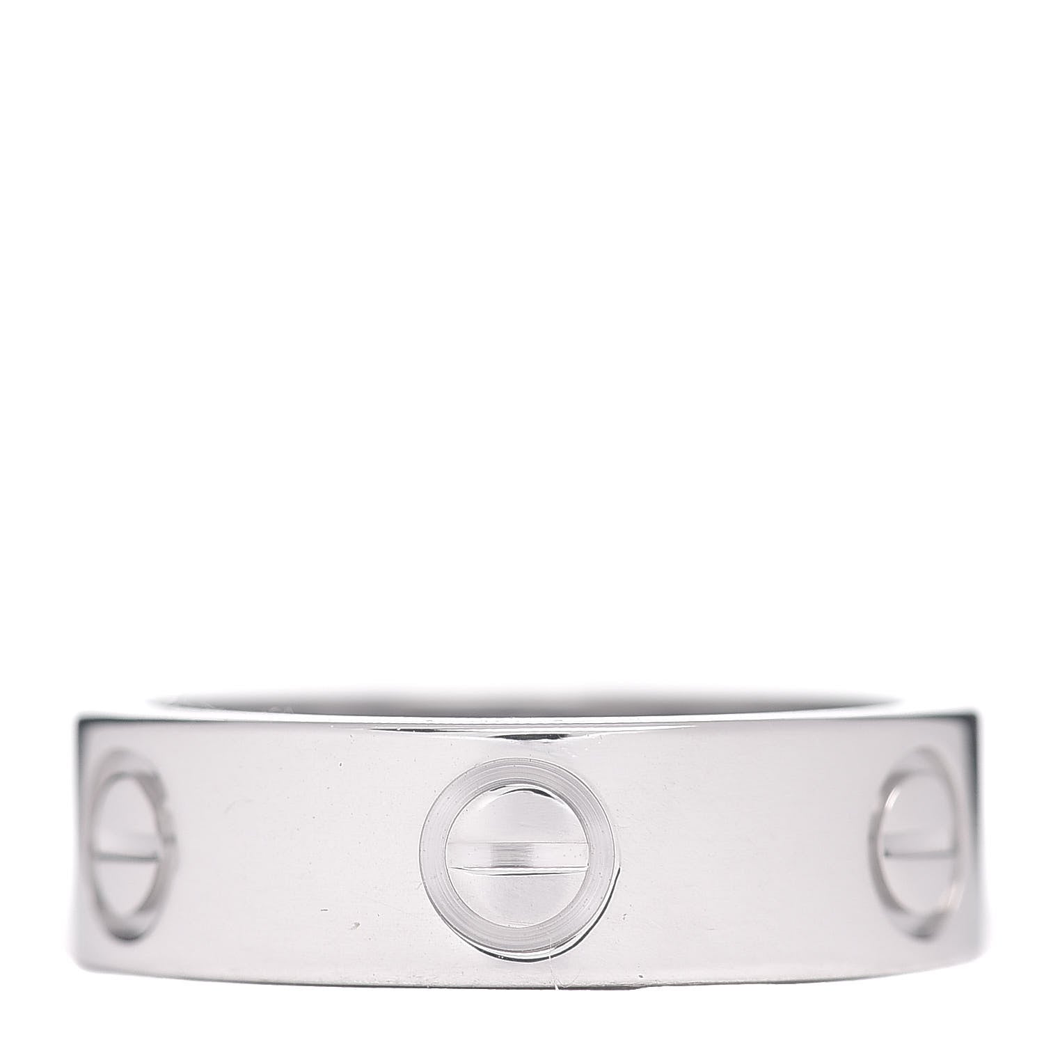 Cartier 18K White Gold 5.5mm LOVE Ring 51 5.75 1 of 4
