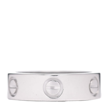 Cartier 18K White Gold 5.5mm LOVE Ring 51 5.75 1 of 4