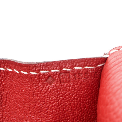 Hermes Taurillon Clemence Sac Roulis 23 Rouge Casaque 7 of 9