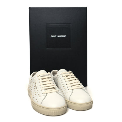 Saint Laurent Calfskin Womens Andy Pearl Low Top Sneakers 36 White 9 of 9