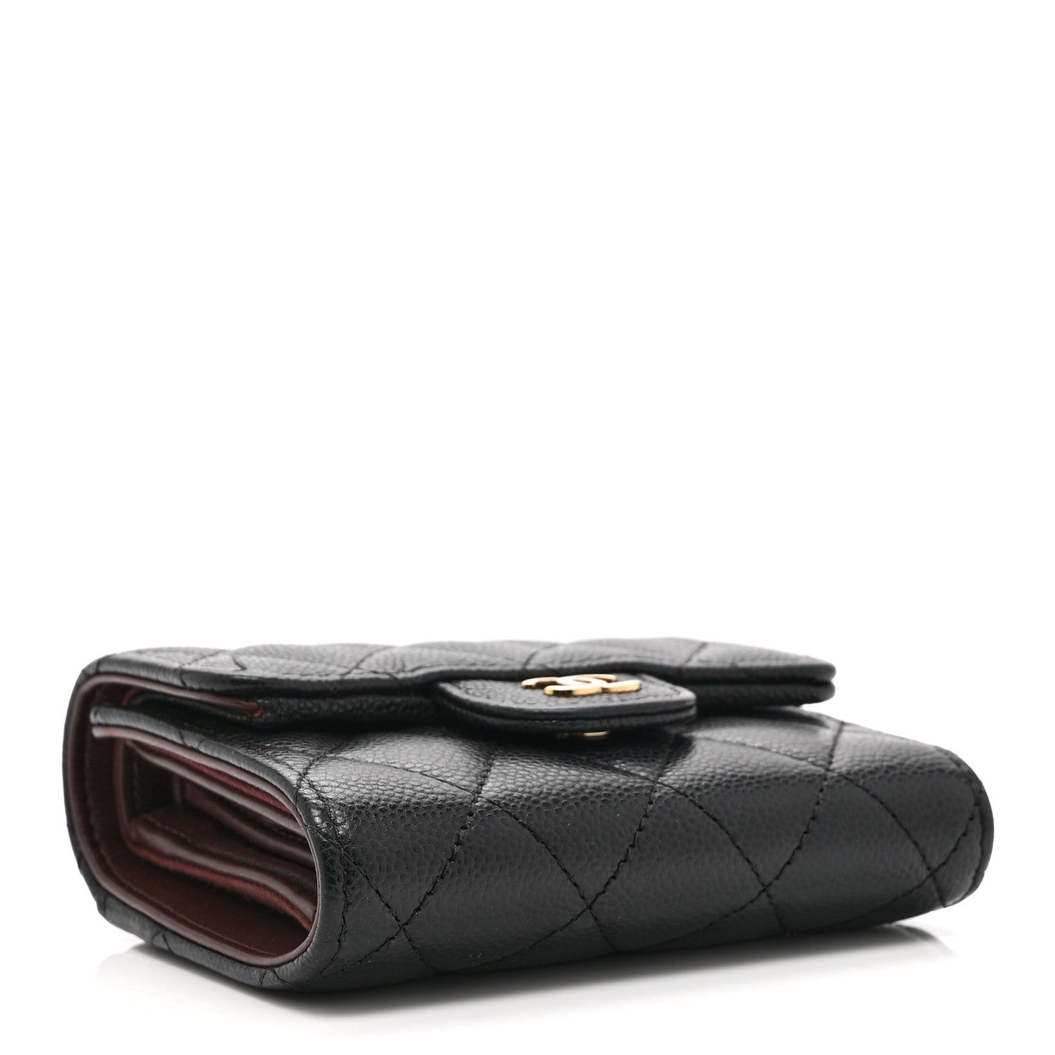 Chanel Caviar Quilted Compact Flap Wallet Black 4 of 11