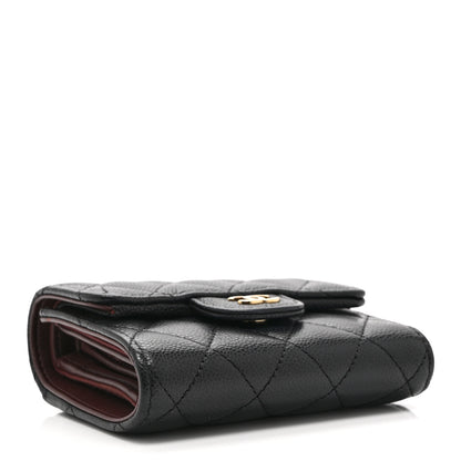 Chanel Caviar Quilted Compact Flap Wallet Black 4 of 11