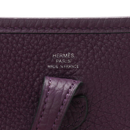 Hermes Taurillon Clemence Amazone Evelyne TPM Cassis Rouge Grenat 6 of 10