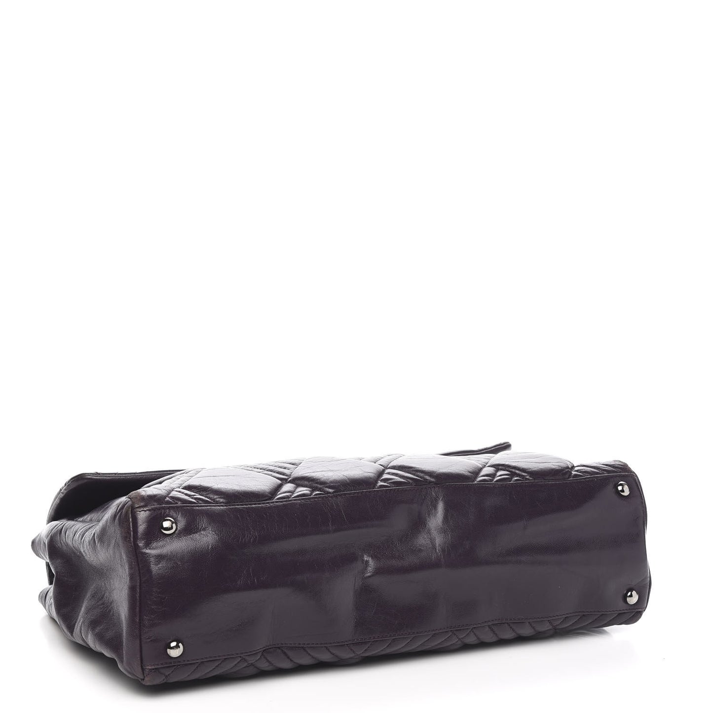 Lambskin In and Out Maxi Flap Purple