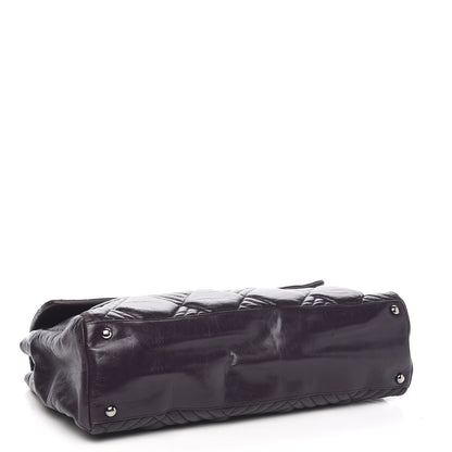 Chanel Lambskin In and Out Maxi Flap Purple 3 of 9
