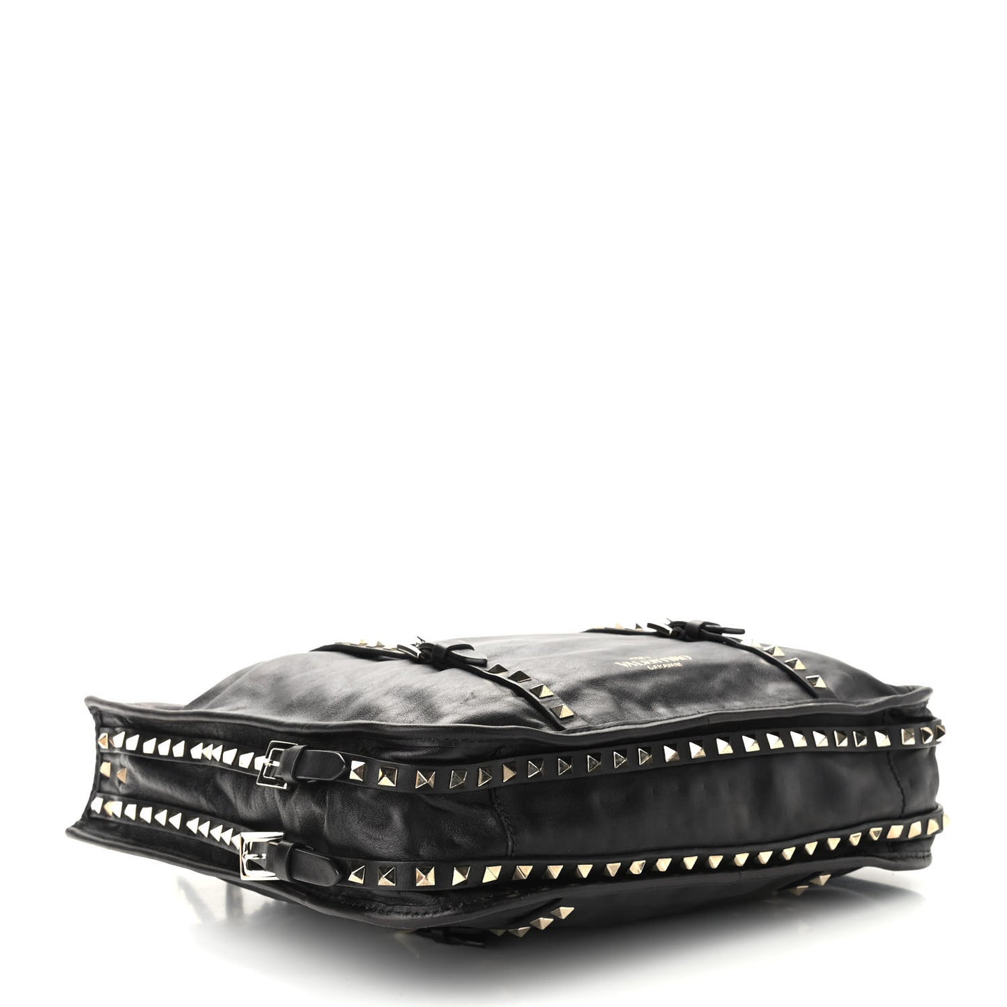 Vitello Rockstud Shopper Tote Black