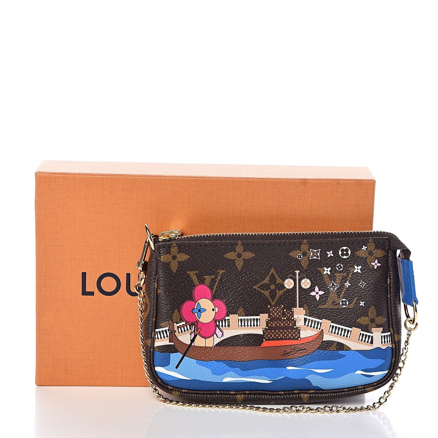 Monogram 2019 Christmas Animation Mini Venice Pochette Accessories Blue