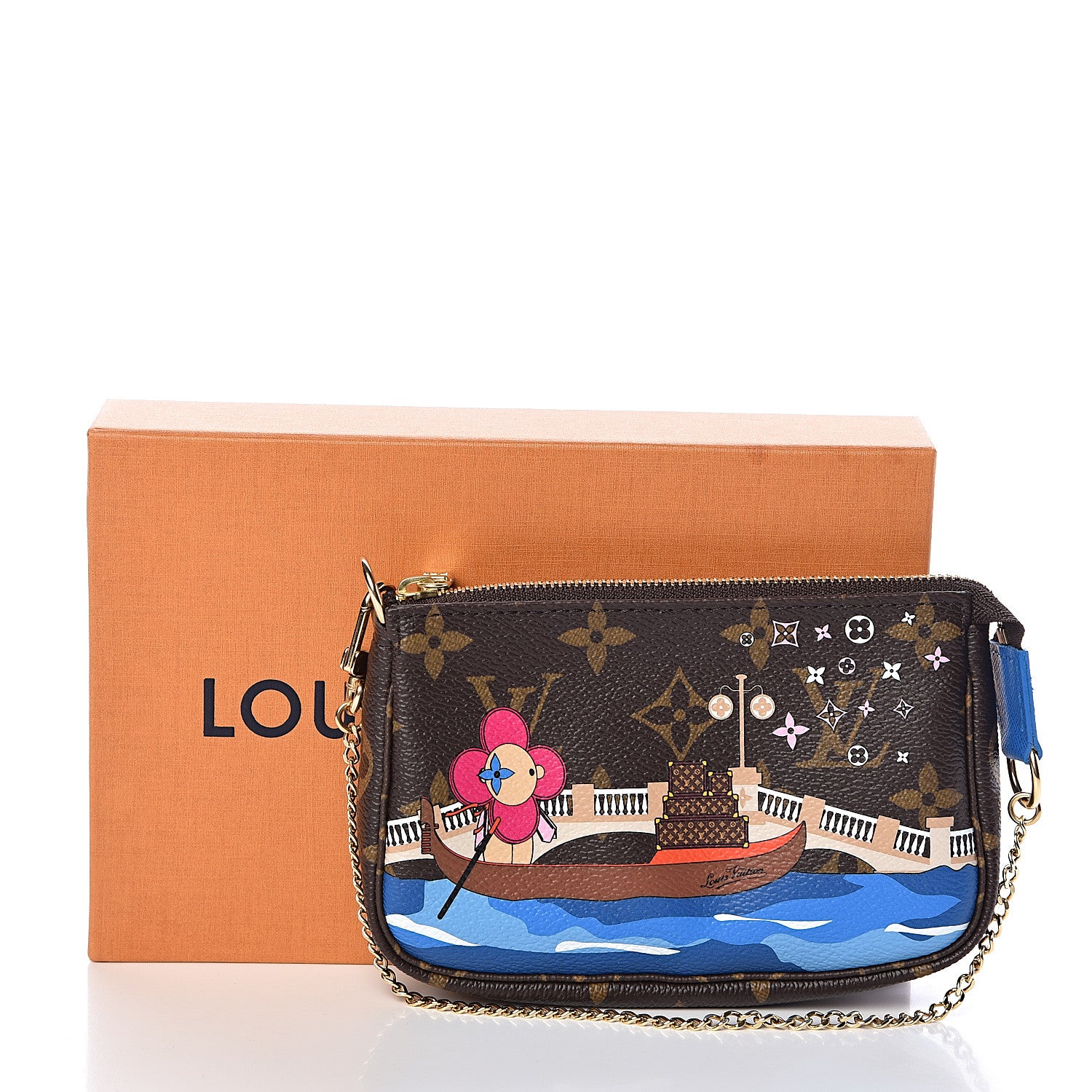 Louis Vuitton Monogram 2019 Christmas Animation Mini Venice Pochette Accessories Blue 8 of 8