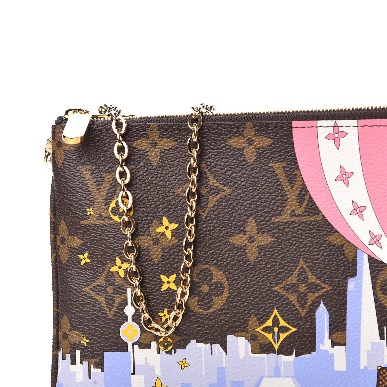 Louis Vuitton Monogram 2019 Christmas Animation Double Zip Pochette 11 of 11