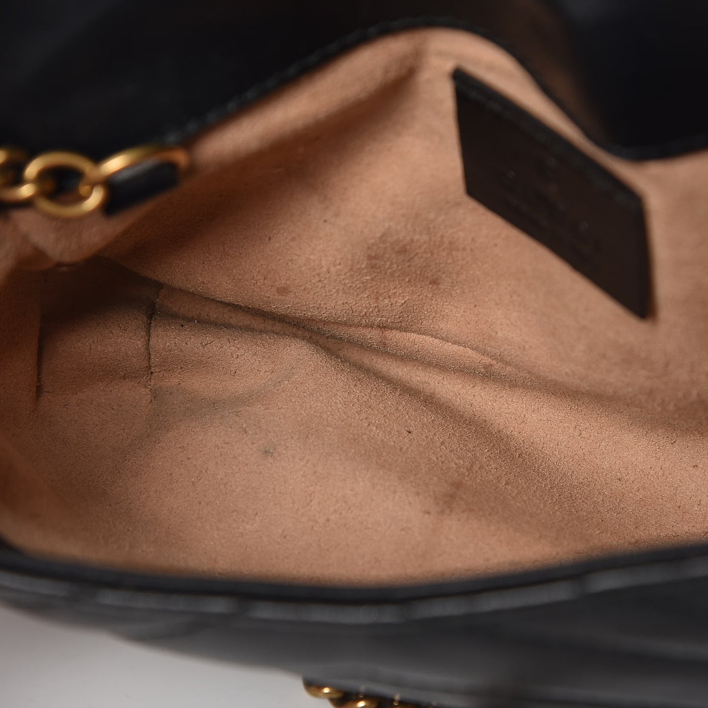Calfskin Matelasse Super Mini GG Marmont Shoulder Bag Black