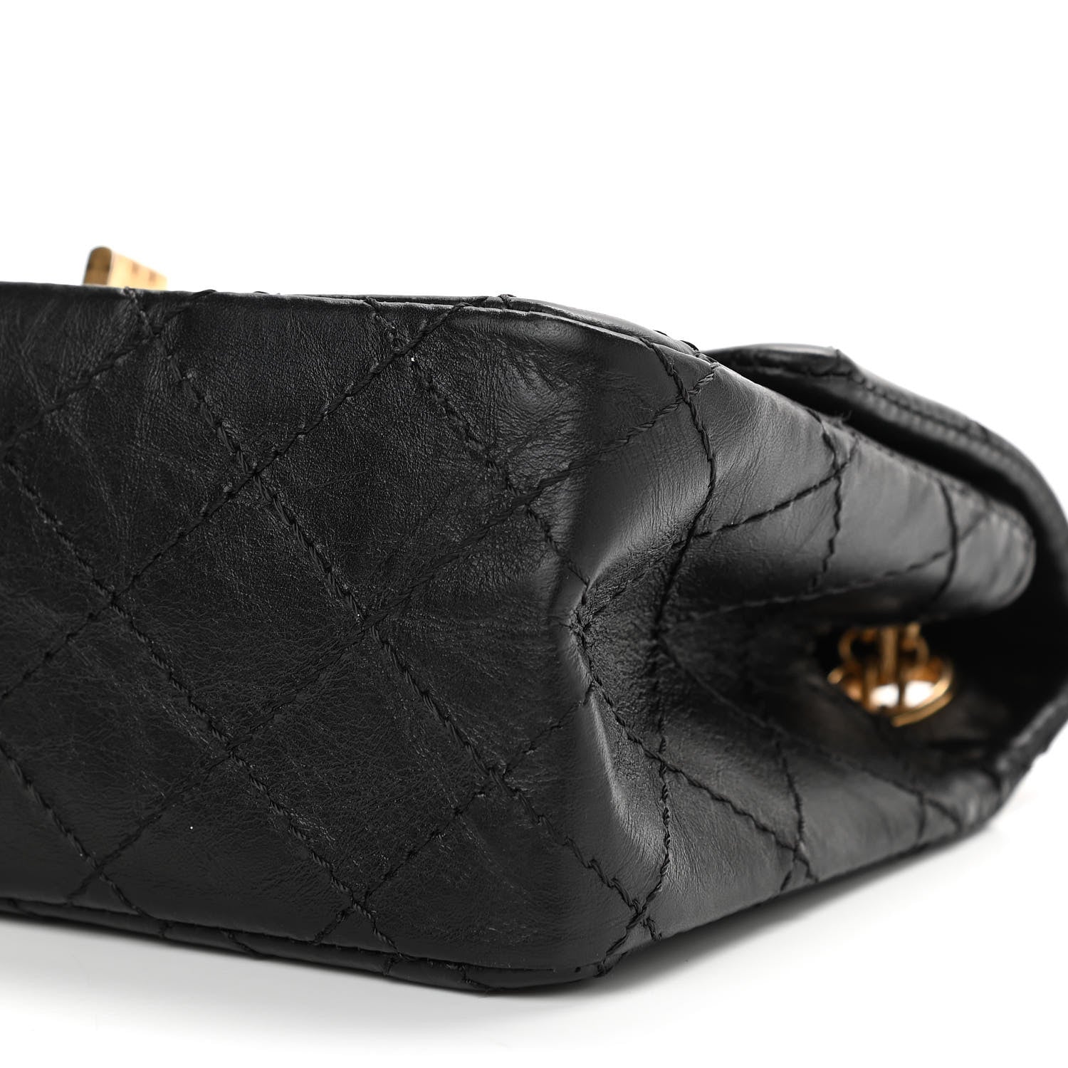 Chanel Aged Calfskin Quilted 2.55 Reissue Mini Flap Black 10 of 11