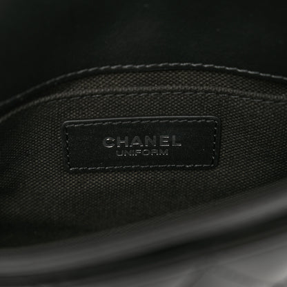 Chanel Calfskin Quilted CC Uniform Flap Belt Bag Black 6 of 9