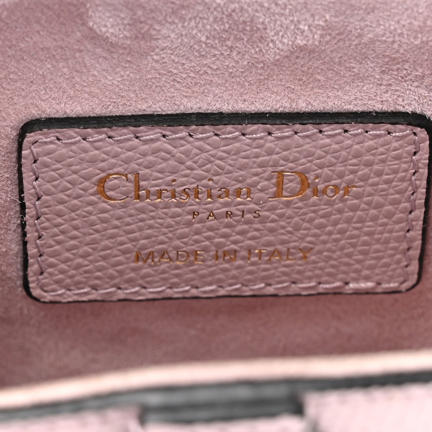Christian Dior Grained Calfskin Mini Saddle Bag Light Pink 6 of 14