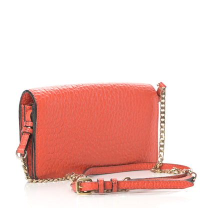 Burberry Signature Grain Small Madison Chain Clutch Orange 3 of 17