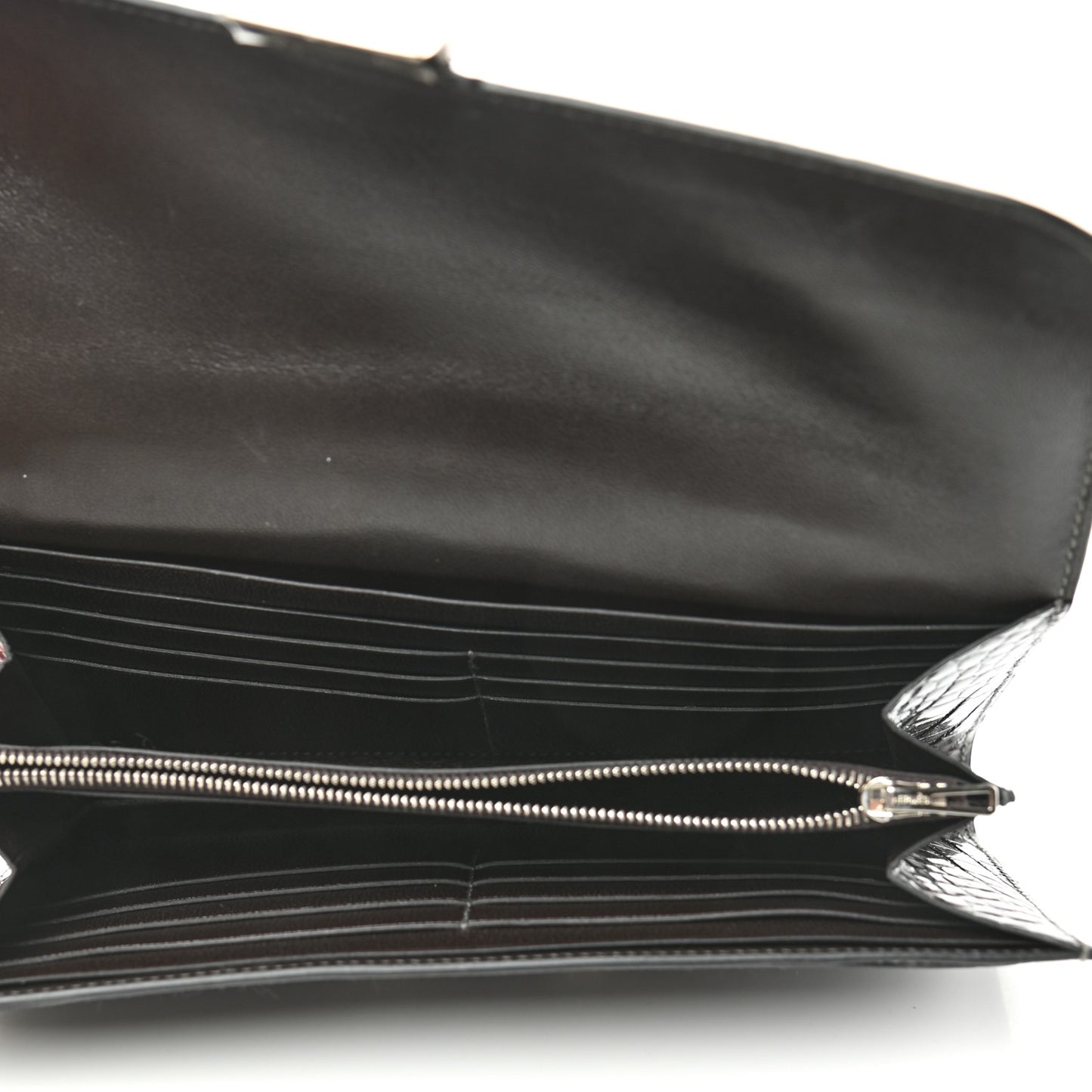 Shiny Alligator Constance Long Wallet Macassar