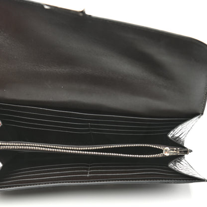 Hermes Shiny Alligator Constance Long Wallet Macassar 5 of 9