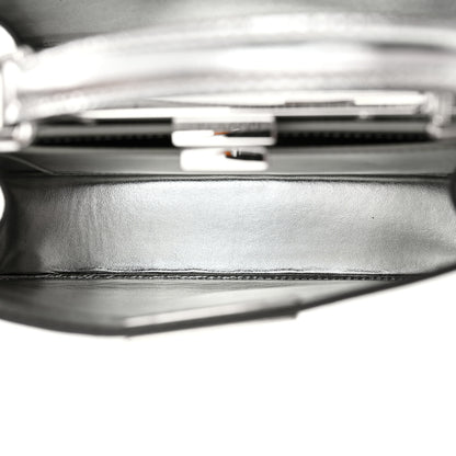 Fendi Rock Millenium Laminata Small Peekaboo I SEE U Satchel Argento 6 of 12