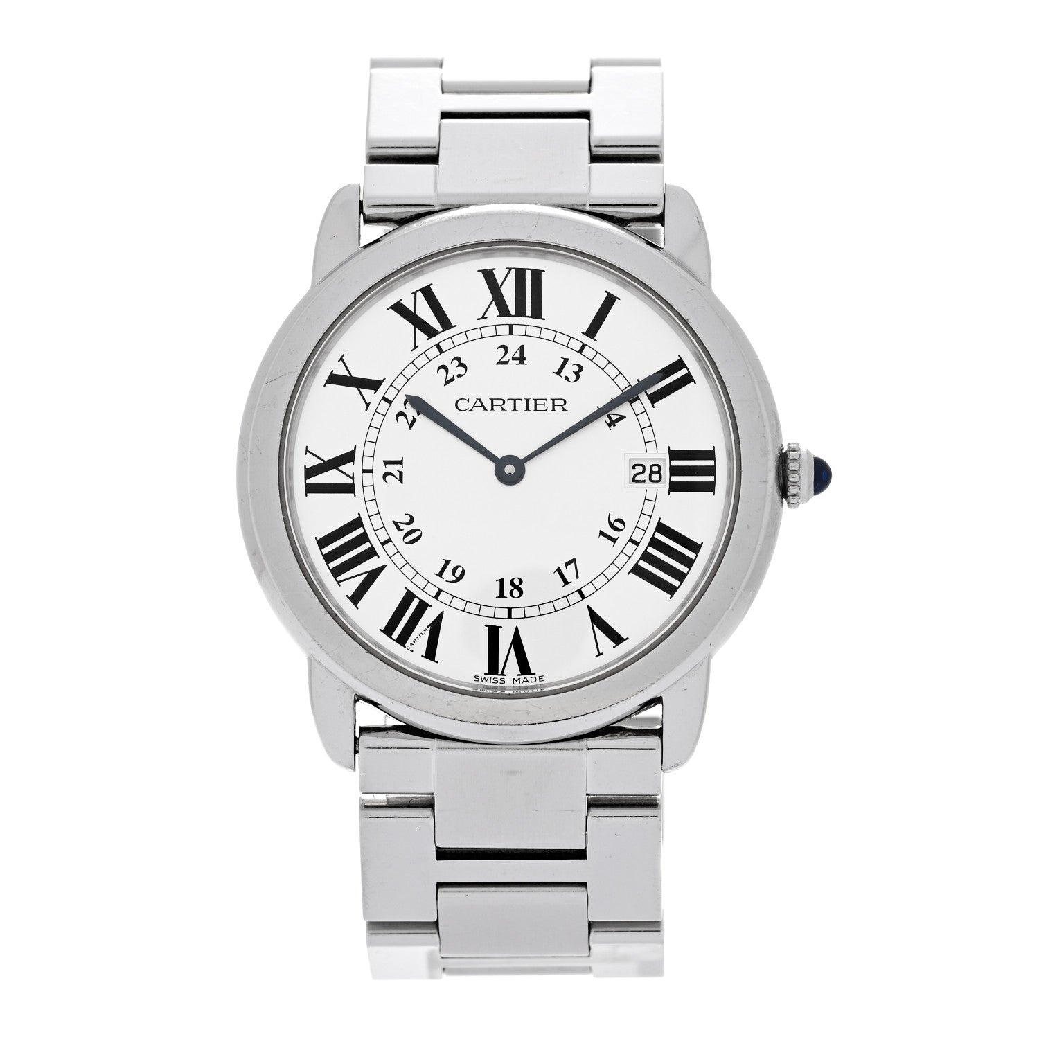 Cartier Stainless Steel 36mm Ronde Solo Quartz Watch 1 of 4