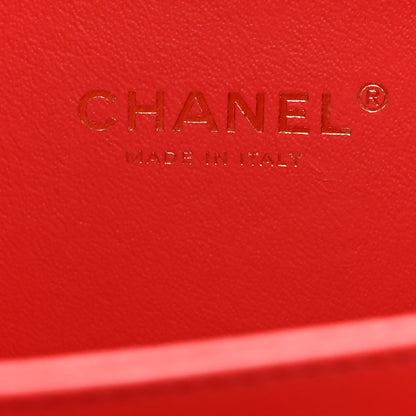 Chanel Caviar Quilted Small CC Filigree Vanity Case Red 6 of 10